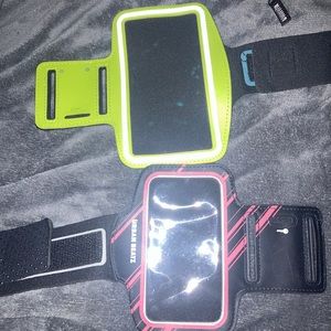Arm cell phone holder 2 and a mp3 case and a a case $5 each